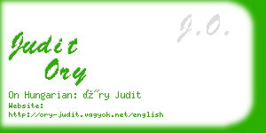 judit ory business card